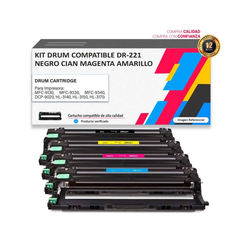 Kit Drum compatible Brother DR-221 para impresora 9130 9330 9340 9020 3140 3150 3170