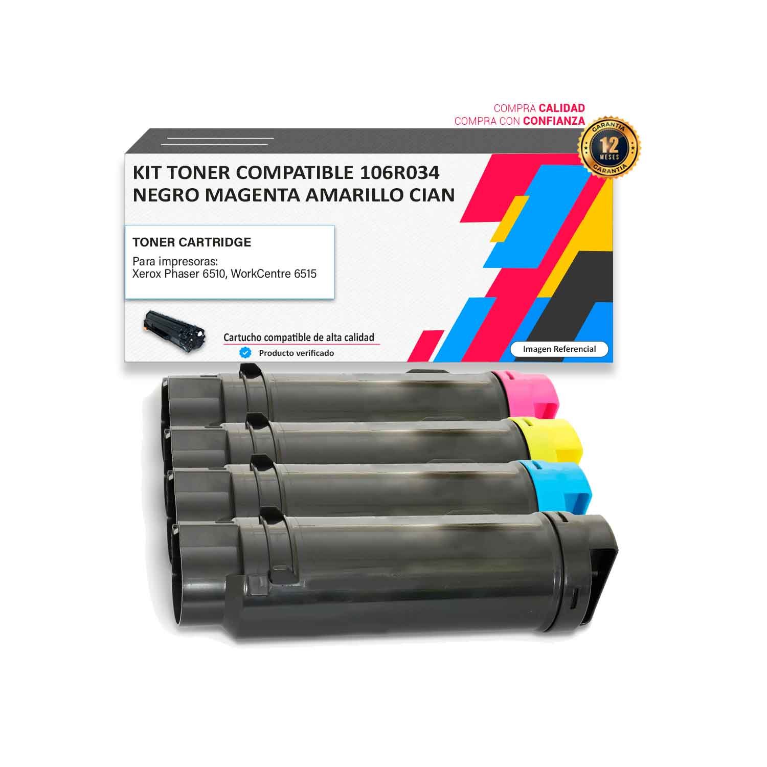 KIT-TONER-COMPATIBLE-106R034 Kit Toner Compatible Xerox 106R034 para impresoras 6510 6515