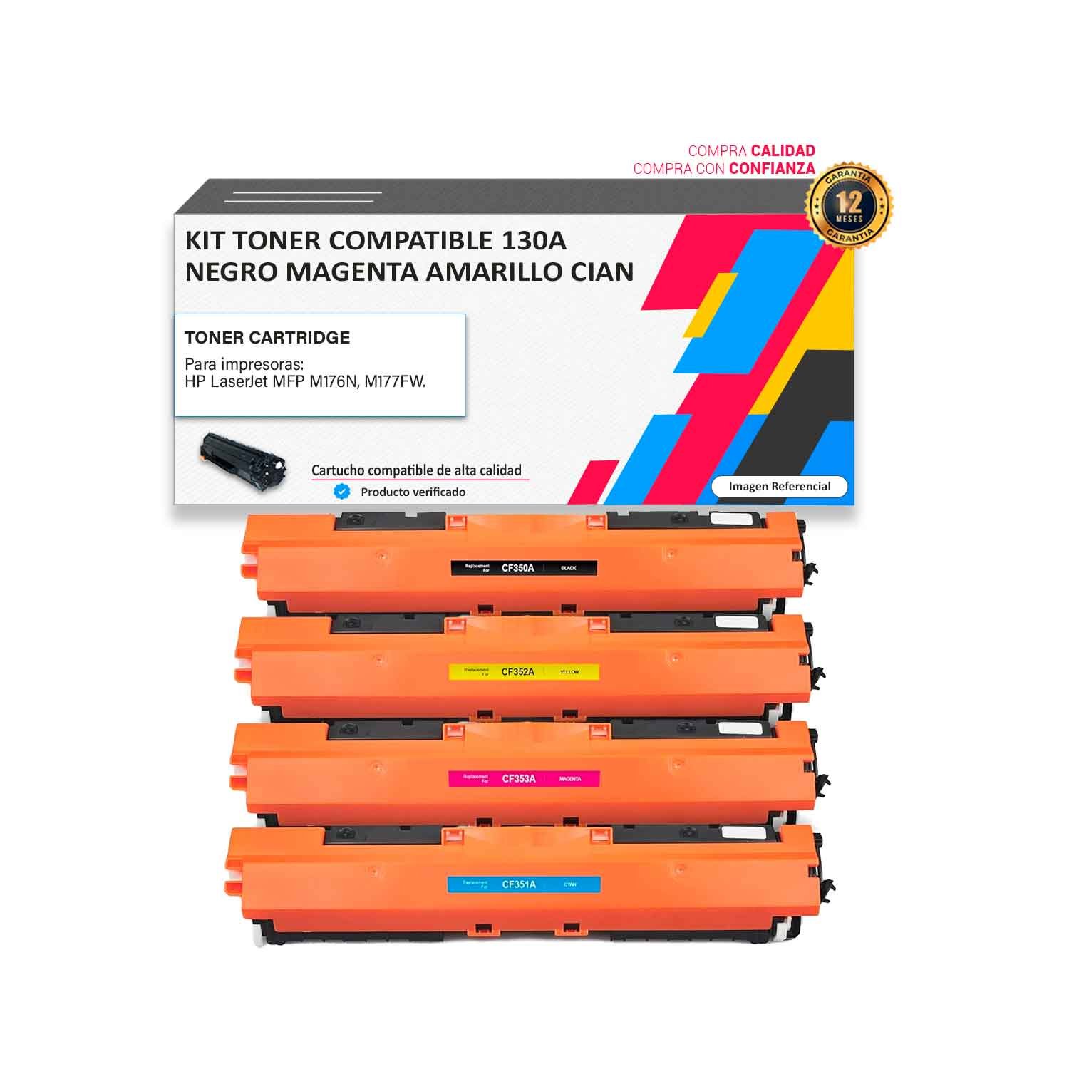 KIT-TONER-COMPATIBLE-130A Kit Toner compatible Hp 130A para impresoras 176 177