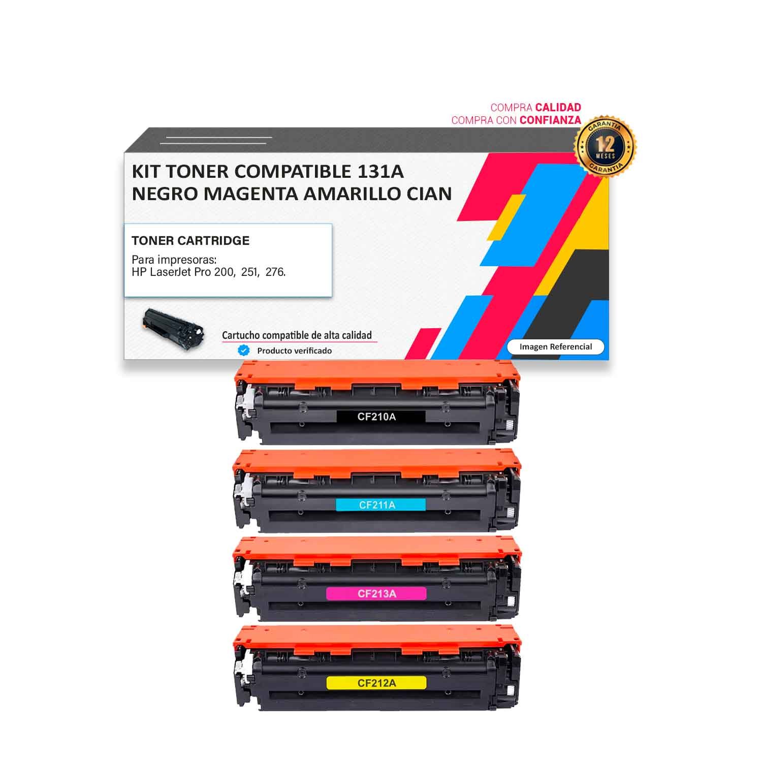KIT-TONER-COMPATIBLE-131A Kit Toner compatible Hp 131A para impresoras 200 251 276