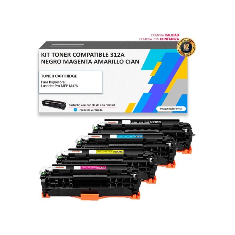 Kit Toner compatible HP 312A para impresoras 476