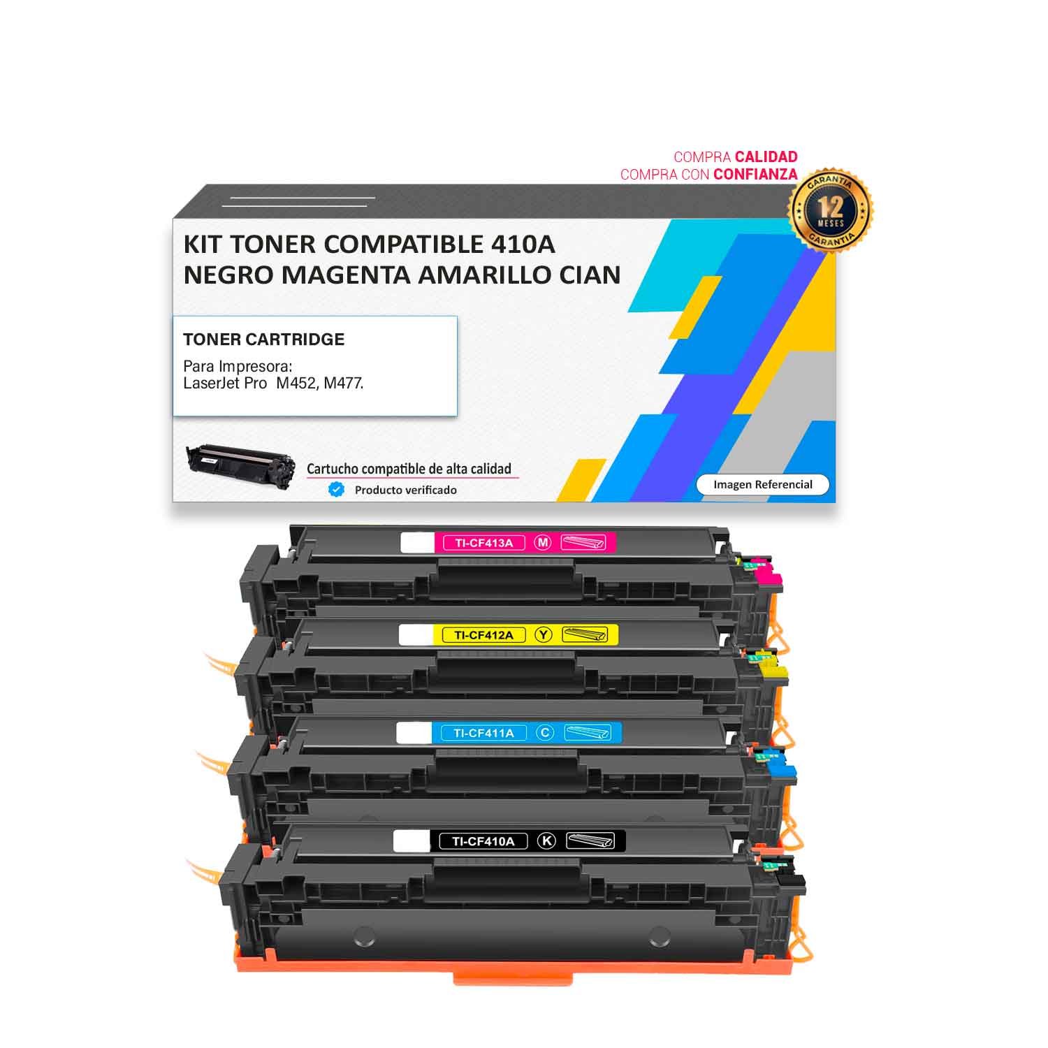 KIT-TONER-COMPATIBLE-410A Kit Toner compatible HP 410A para impresoras 452 477