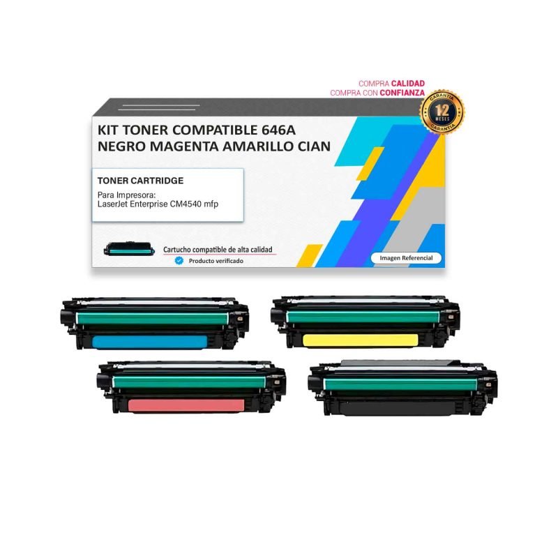 Kit Toner compatible HP 646A para impresoras 4540
