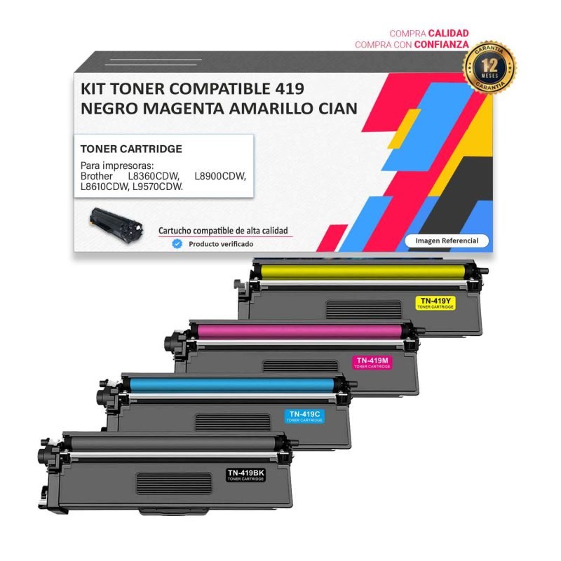 KIT TONER COMPATIBLE BROTHER 419 PARA 8360