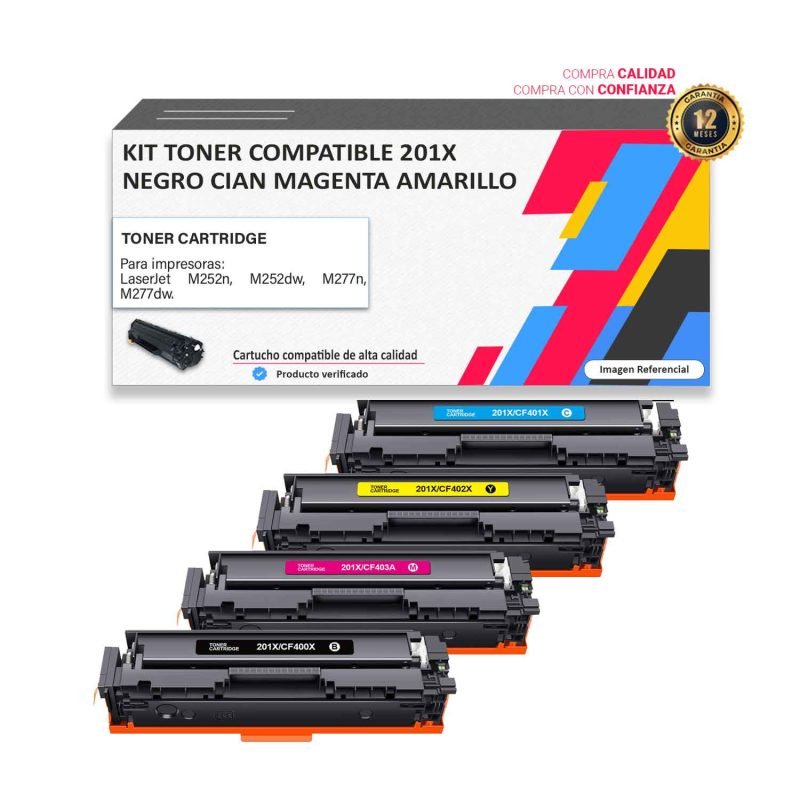 KIT TONER COMPATIBLE HP 201X PARA M252N