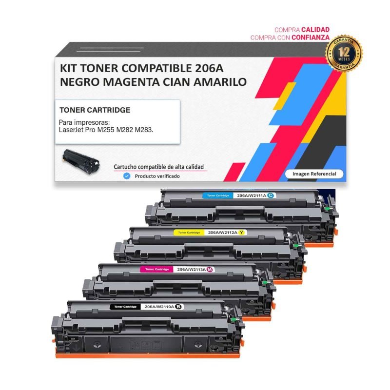 KIT TONER COMPATIBLE HP 206A PARA M255