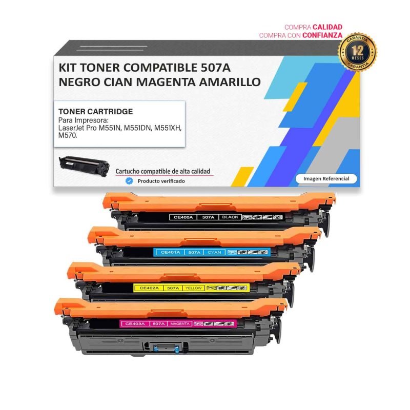 KIT TONER COMPATIBLE HP 507A PARA M551
