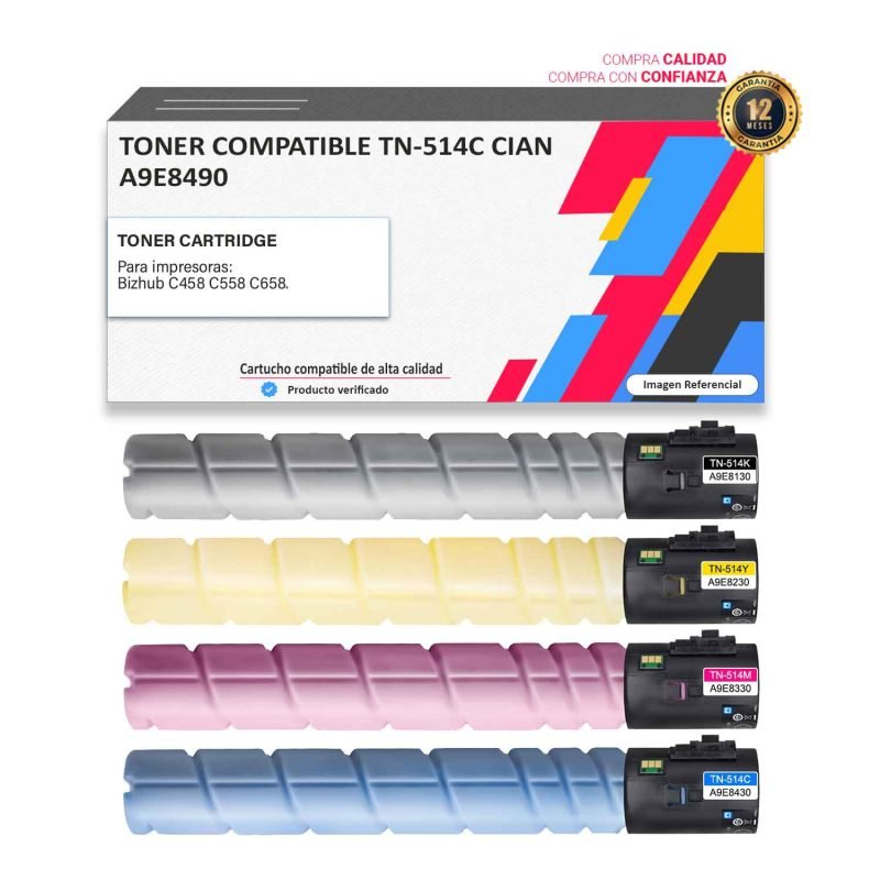 KIT TONER COMPATIBLE KONICA MINOLTA TN-514 PARA C458