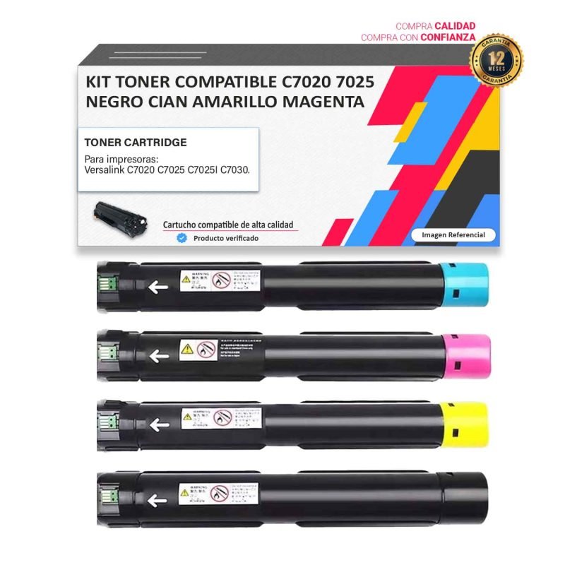 KIT TONER COMPATIBLE PARA C7020 7025 7030