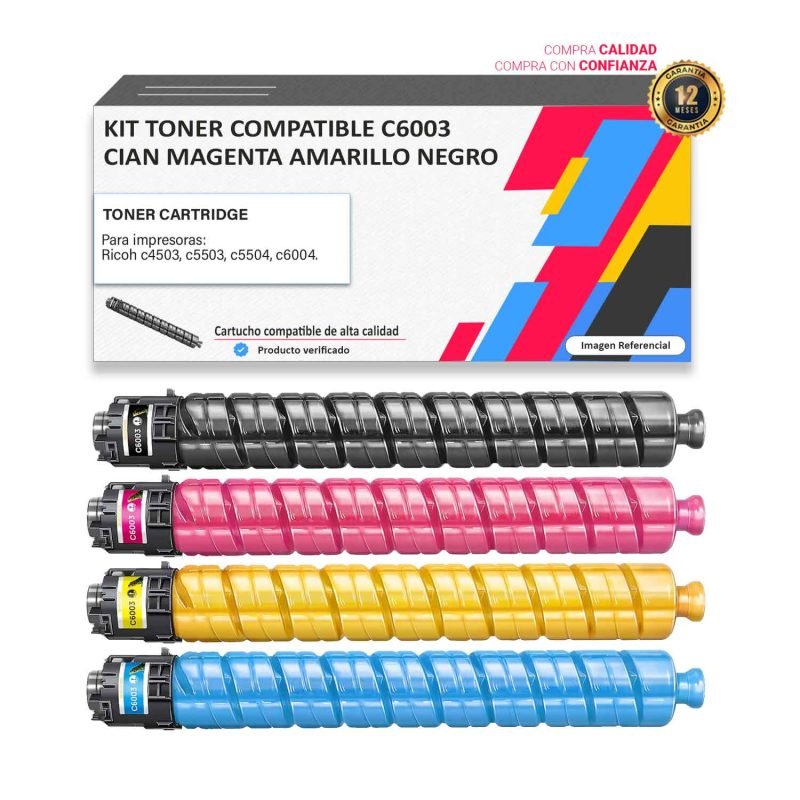 KIT TONER COMPATIBLE RICOH MP C6003 PARA C4503