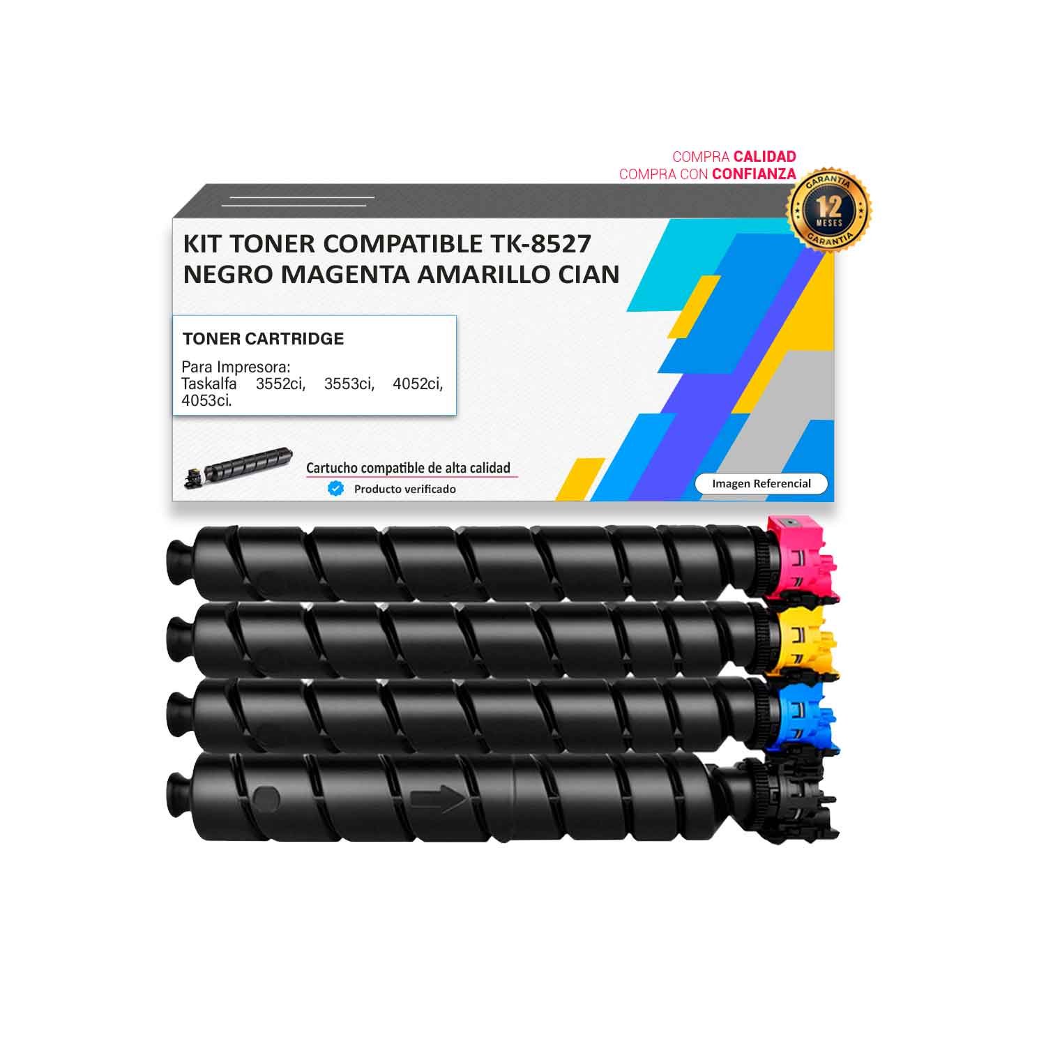 KIT-TONER-COMPATIBLE-TK-8527 Kit Toner compatible Kyocera TK-8527 para impresora 3552 3553 4052 4053