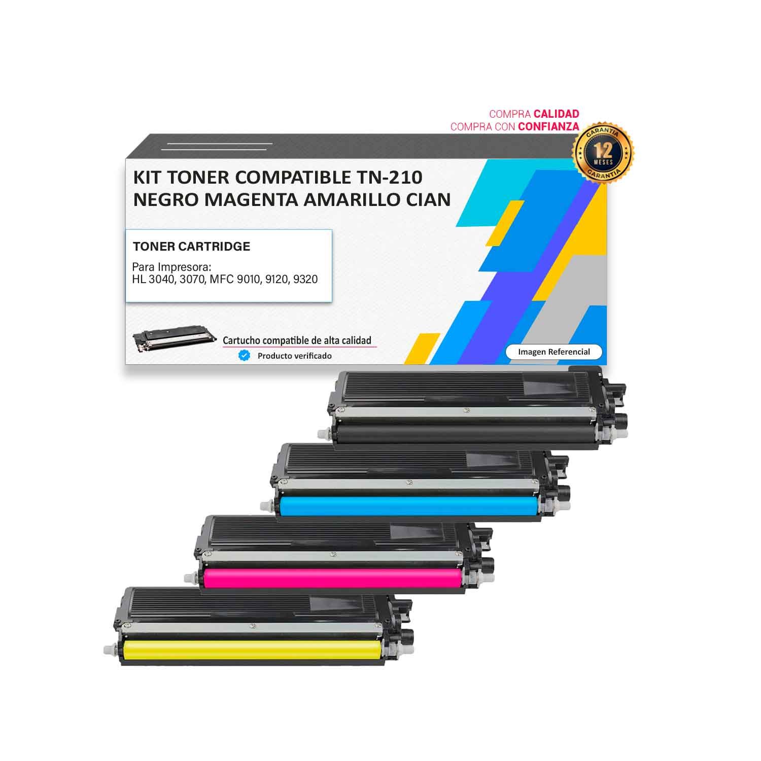 KIT-TONER-COMPATIBLE-TN-210 Kit Toner compatible Brother TN-210 para impresoras 3040 3070 9010 9120 9320