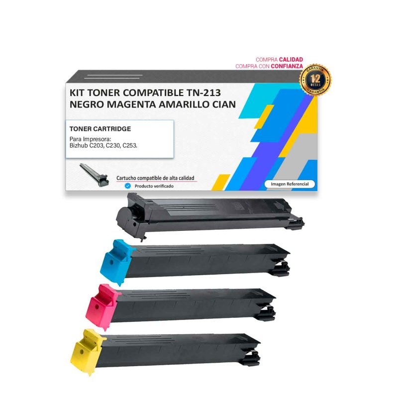 Kit Toner Compatible Konica Minolta TN-213 para impresora 203 230 253