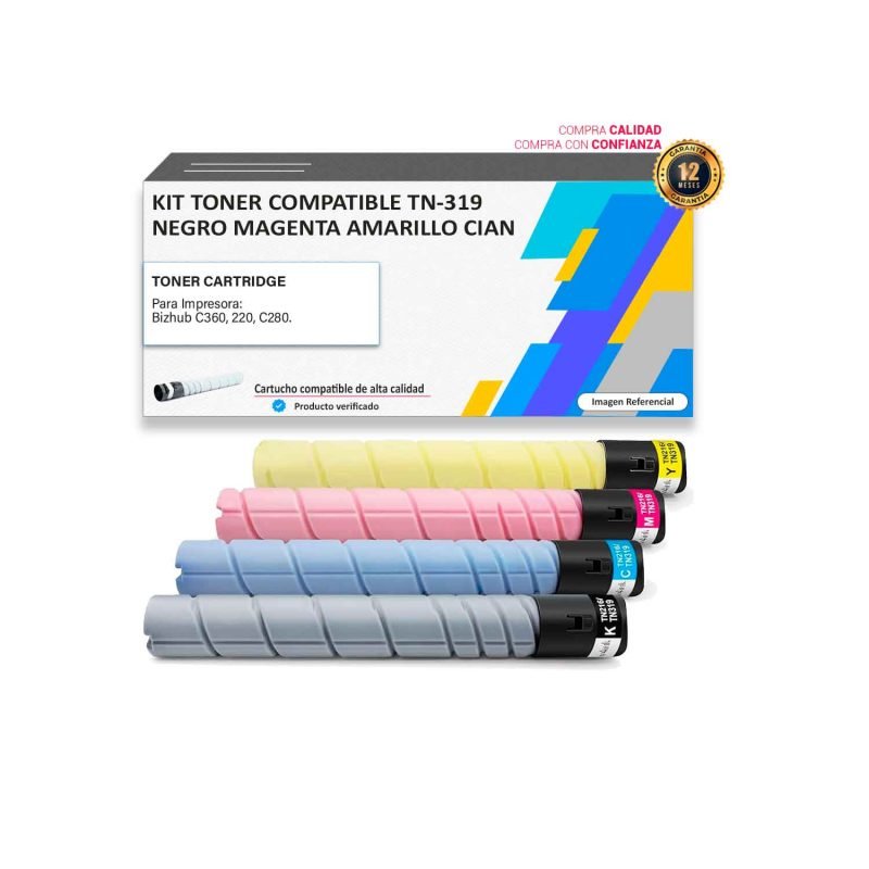 Kit Toner Compatible Konica Minolta TN-319 para impresora 360 220 280