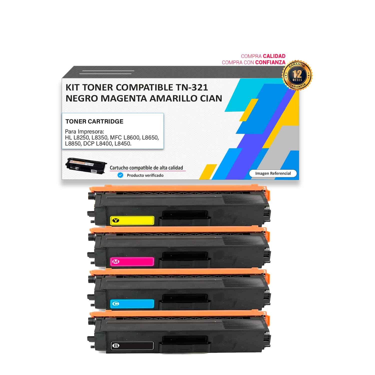 KIT-TONER-COMPATIBLE-TN-321 Kit Toner compatible Brother TN-321 para impresoras 8250 8350 8600 8650 8850 8400 8450