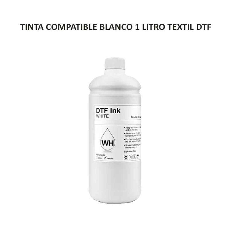 Tinta Compatible Blanco 1 Litro Textil DTF