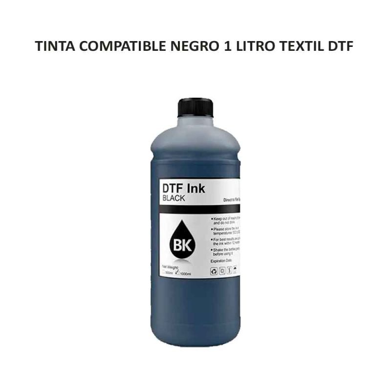 TINTA COMPATIBLE NEGRO 1 LITRO TEXTIL DTF