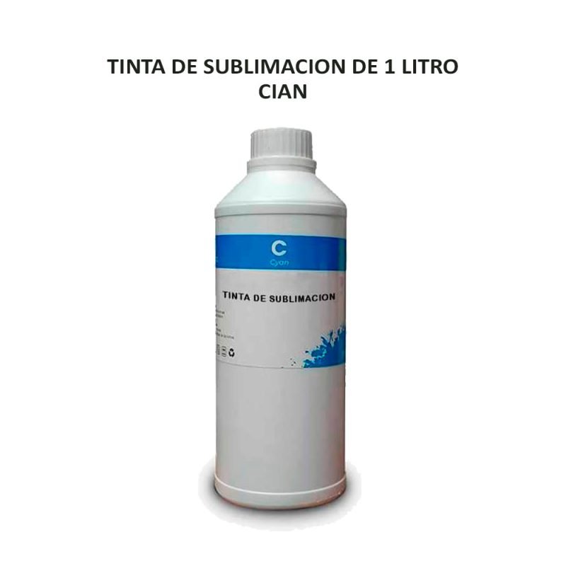 TINTA DE SUBLIMACION DE 1 LITRO CIAN