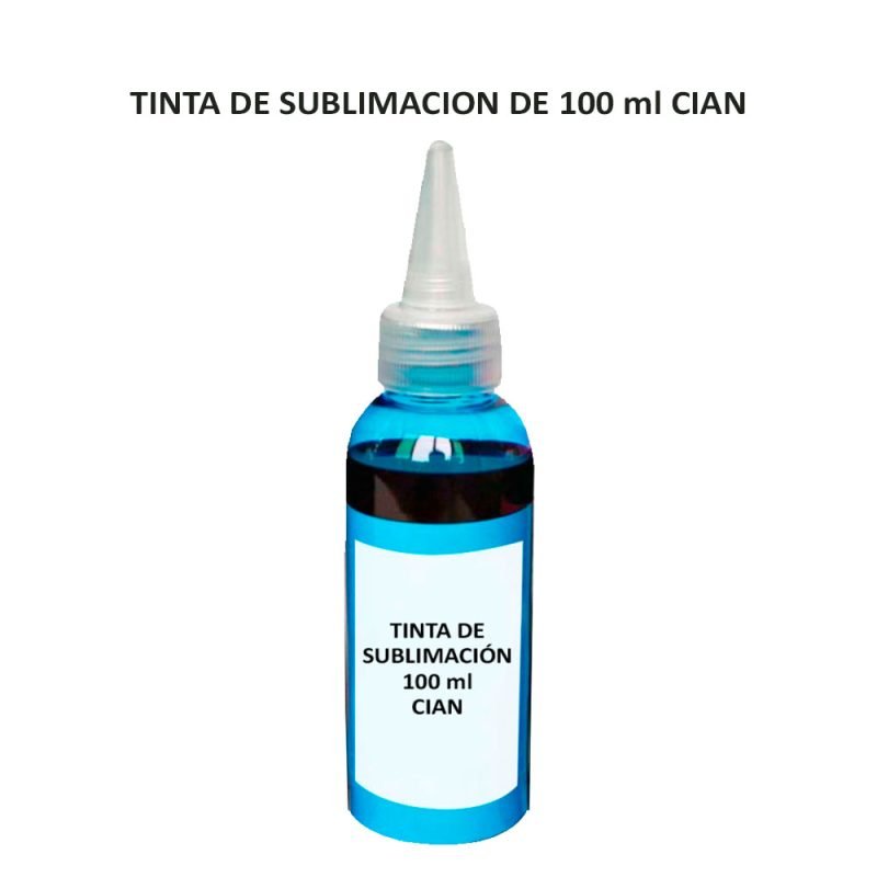 TINTA DE SUBLIMACION DE 100 ml CIAN