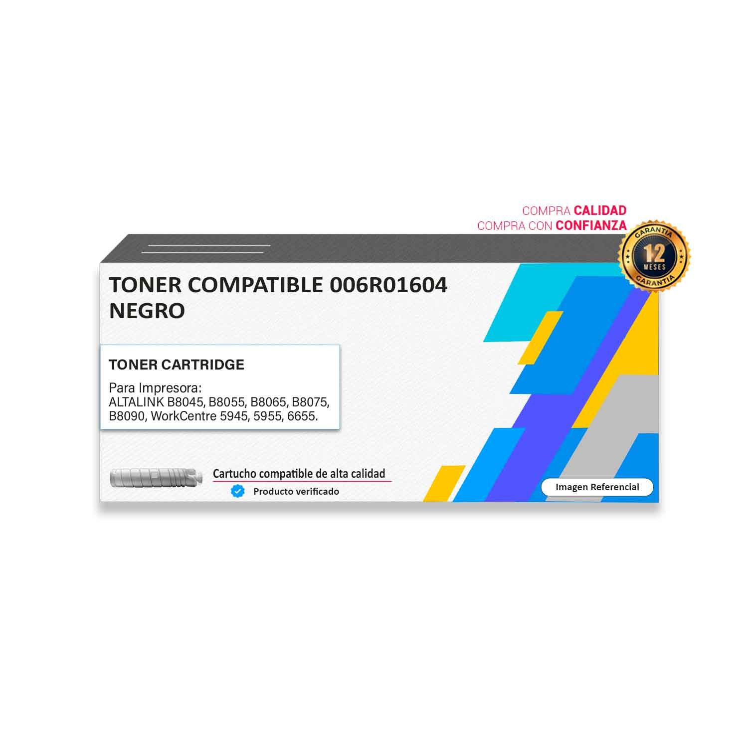 TONER-COMPATIBLE-006R01604-NEGRO Toner compatible Xerox 006R01604 para impresoras 8045 8055 8065 8075 8090 5945 5955 6655