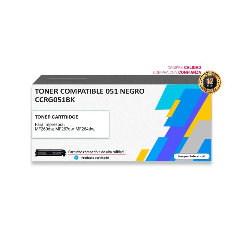 Toner compatible Canon 051 Negro para impresora 269 267 264