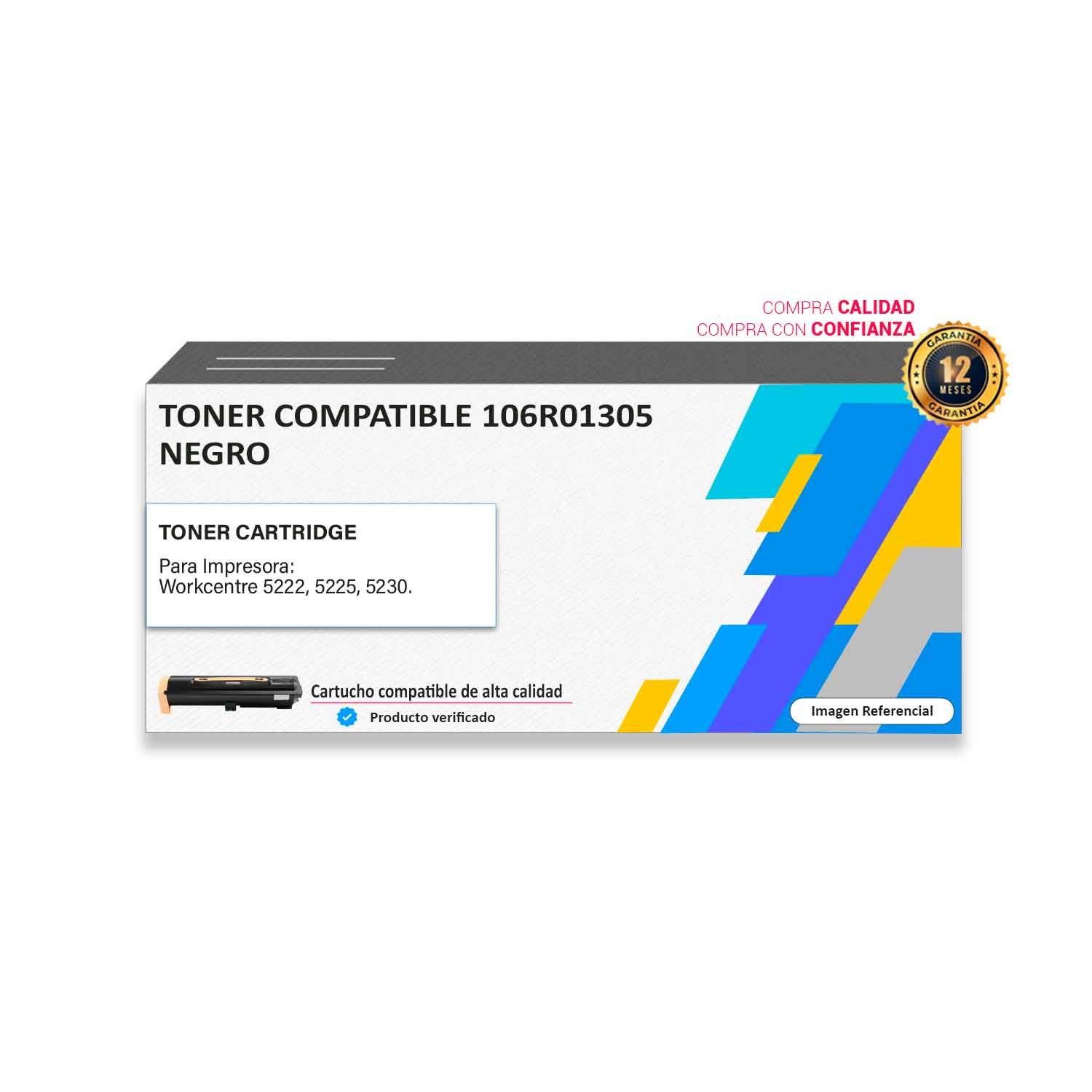 TONER-COMPATIBLE-106R01305-NEGRO Toner compatible Xerox 106R01305 para impresoras 5222 5225 5230