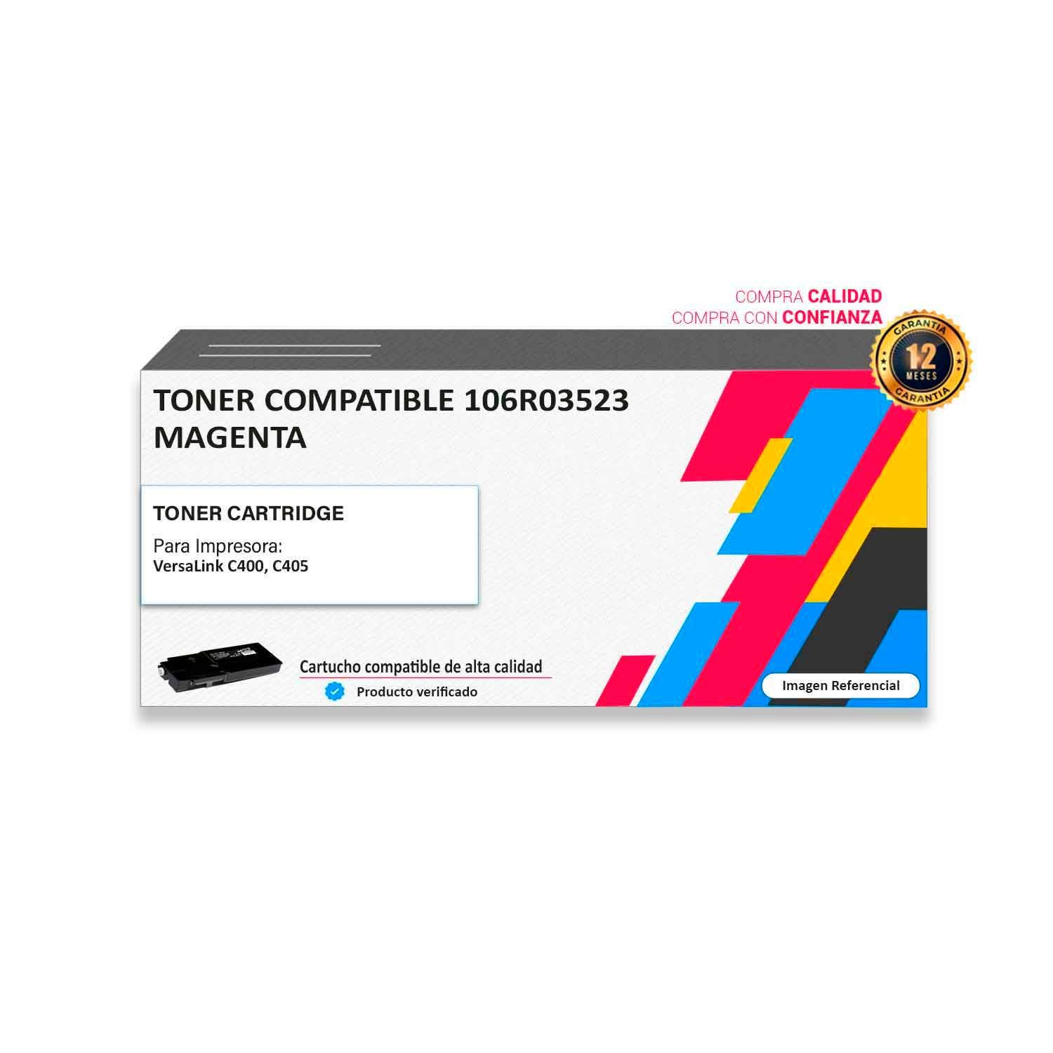 TONER-COMPATIBLE-106R03523-MAGENTA Toner compatible Xerox 106R03523 Magenta para impresora 400 405