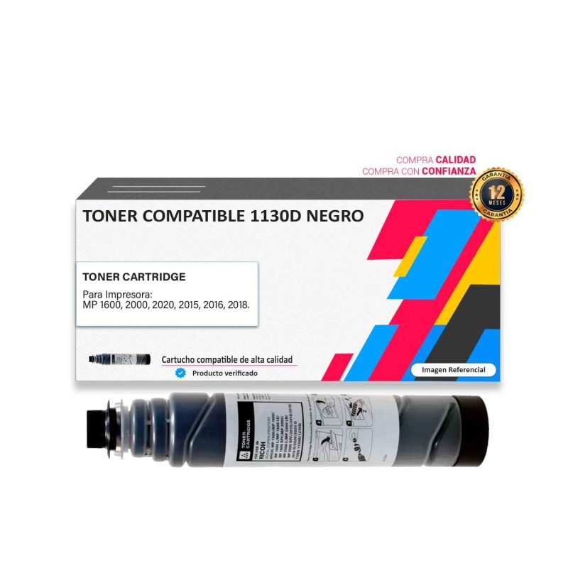 Toner Ikon Ricoh 1130D Negro para impresora 1600 2000 2020 2015 2016 2018