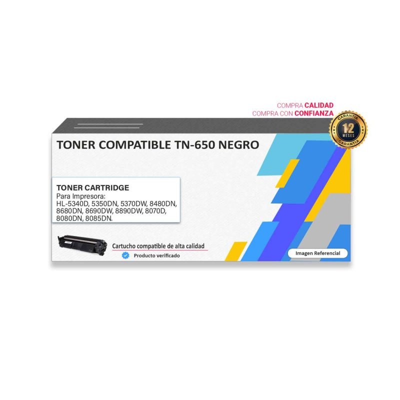 TONER COMPATIBLE BROTHER TN-650 NEGRO PARA 5350