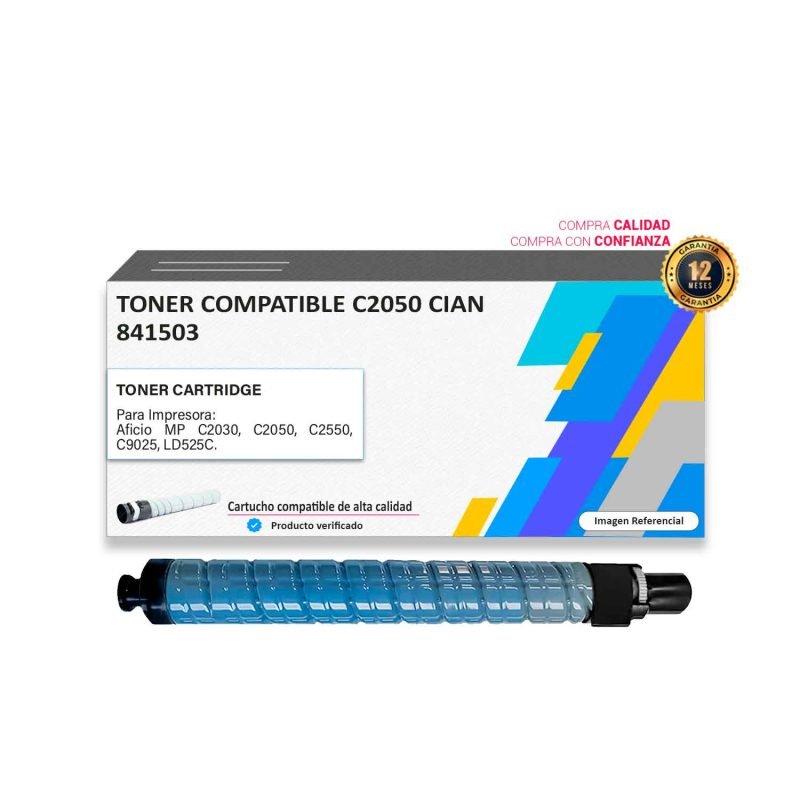 Toner compatible Ricoh MP C2050 Cian