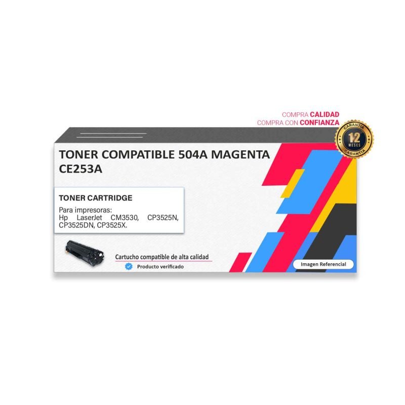 TONER COMPATIBLE HP 504A MAGENTA PARA CP3525