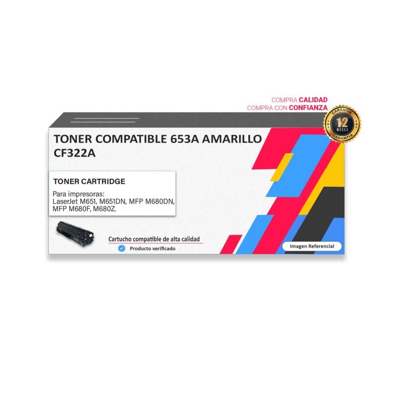TONER COMPATIBLE HP 653A AMARILLO PARA M651DN