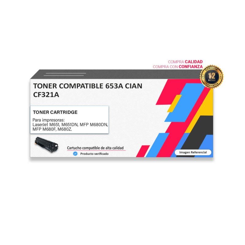 TONER COMPATIBLE HP 653A CIAN PARA M651DN