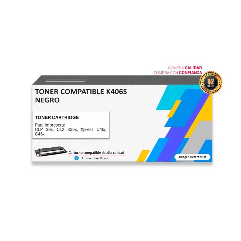Toner compatible Samsung C406S Cian para impresora 330 36 41 46
