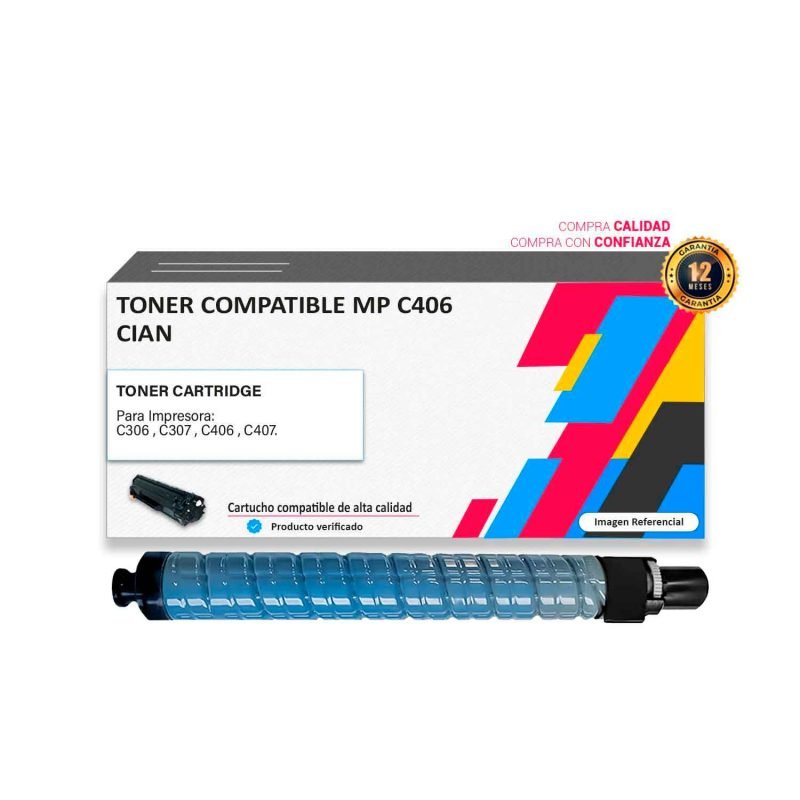 TONER COMPATIBLE MP C406 CIAN