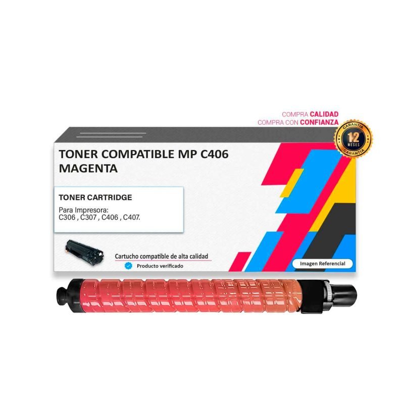 TONER COMPATIBLE RICOH MP C406 MAGENTA PARA 306