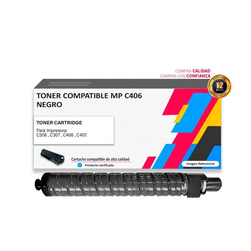 TONER COMPATIBLE MP C406 NEGRO