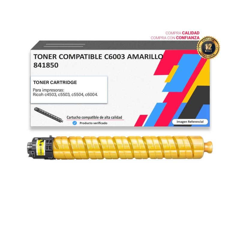 TONER COMPATIBLE RICOH MP C6003 AMARILLO PARA C4503
