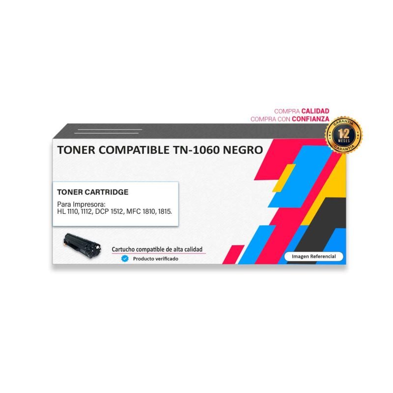 Toner compatible Brother TN1060 Negro para impresora 1110 1112 1512 1810 1815