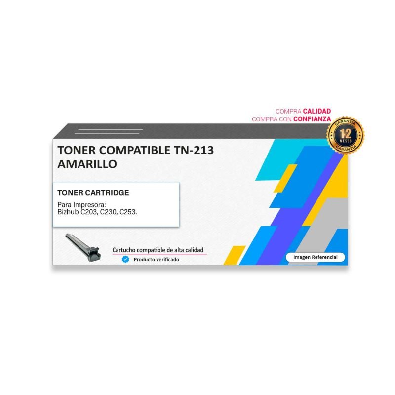 Toner Compatible Konica Minolta TN-213Y para impresora 203 230 253