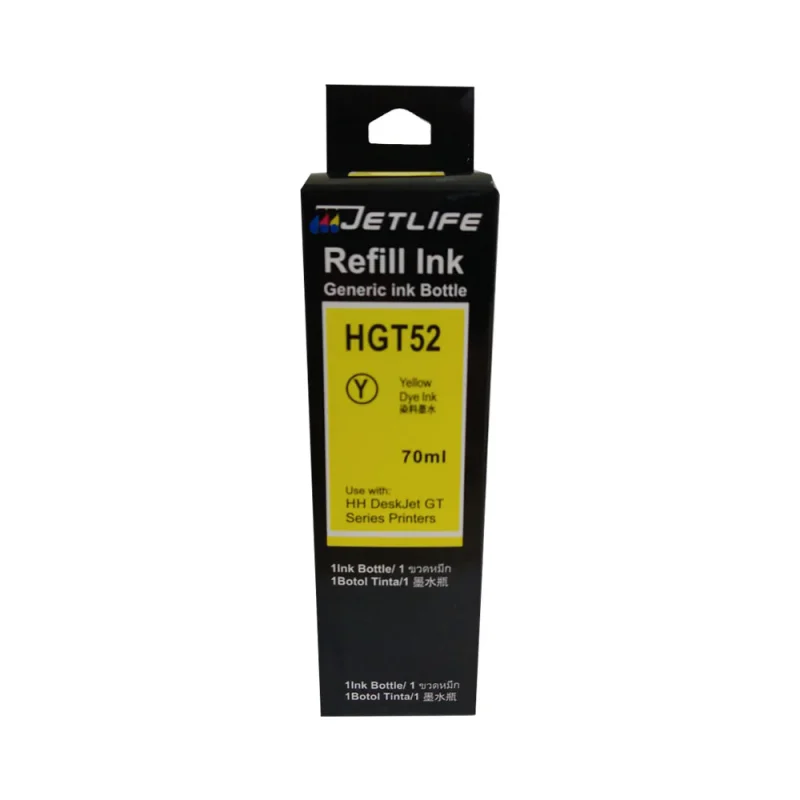 Tinta Jetlife HP GT52 Amarillo