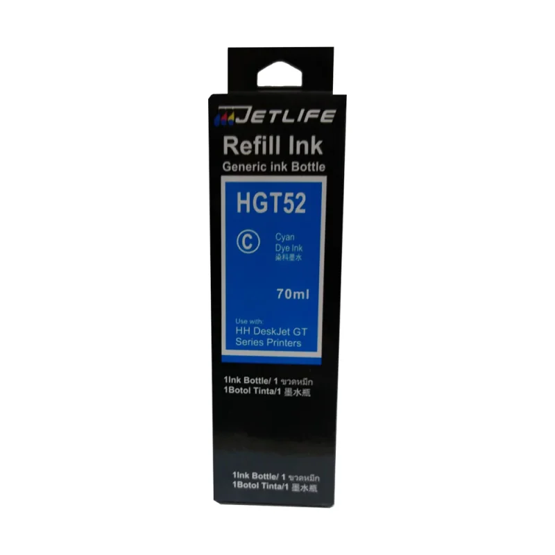 TINTA JETLIFE HP GT52 CIAN PARA 5800 100 300 400